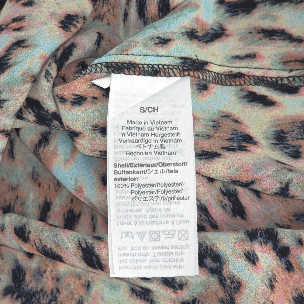 J Crew Leopard Print Blouse Women Small Sleeveless Keyhole Neck Colorful Mobwife - Picture 5 of 16